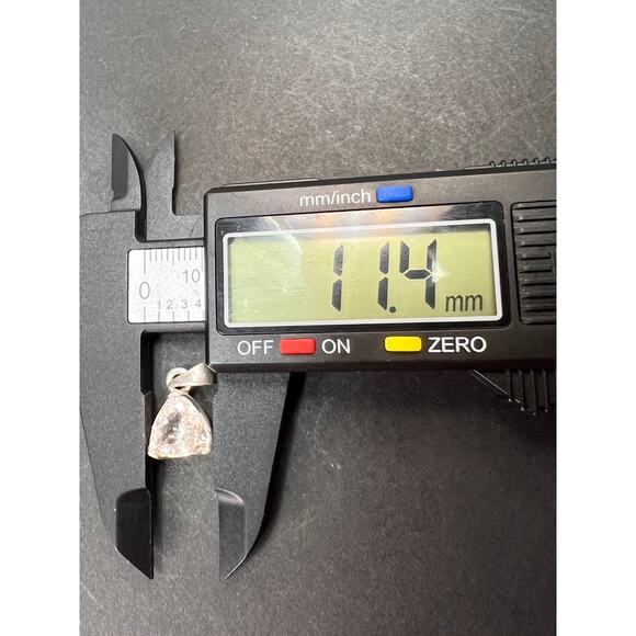 Vintage dead stock Morganite trillium gemstone sterling silver pendant 2.39 gram - Picture 8 of 11